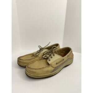 Sperry Top Sider Mens 11.5 Wide 3 Eye MocBoat Lace 0799023 Brown Leather